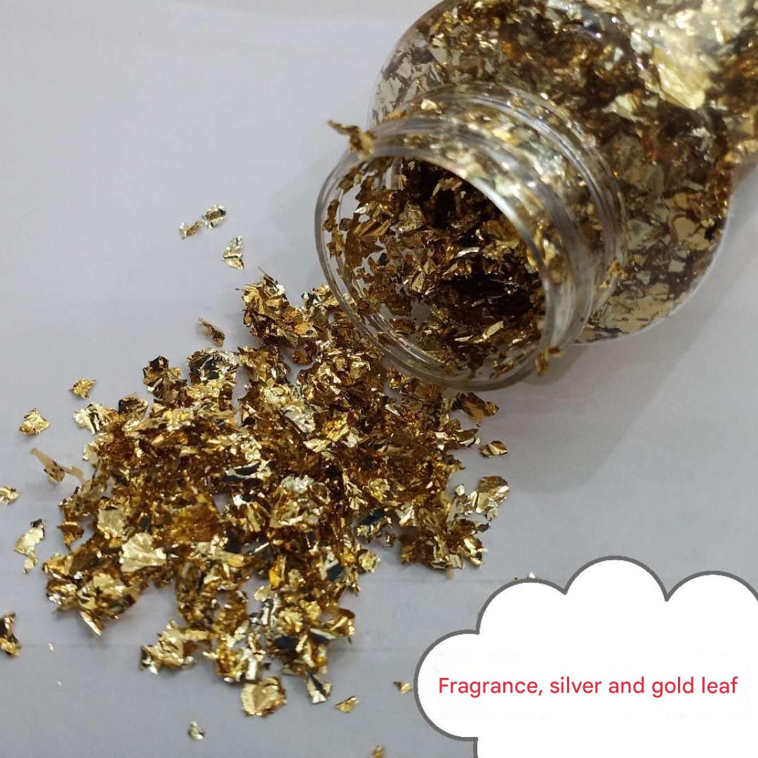 GoldenMaster Multicolor Broken Gold Foil Nail Art Resin Glue Decorated Broken Gold Foil Silver Foil - GoldenMaster