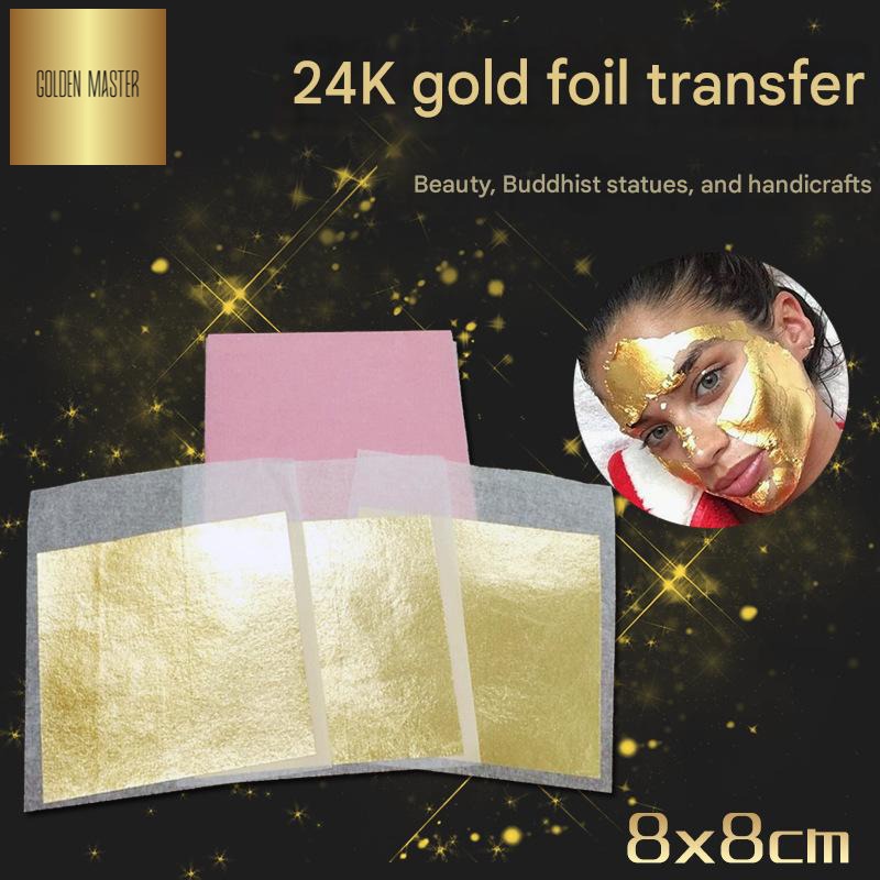 GoldenMaster Factory Gold foil notebook [24K Pure Gold Foil Paper] Gold Content 98% Gold, Large Factory Spot Gold Outdoor Gold Foil Paper - GoldenMaster