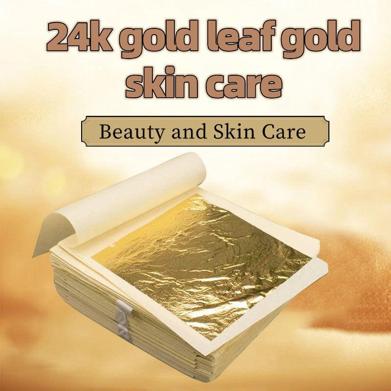 GoldenMaster 24k pure gold leaf gold foil various craft Buddha statue decoration cosmetics skin care nail packaging decoration crafts multi-specification gold foil - GoldenMaster