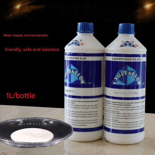 GoldenMaster Gold Foil Manufacturer Wholesale Water-Based Gold Foil Glue with Good Adhesion, Suitable for Large Application Areas - GoldenMaster