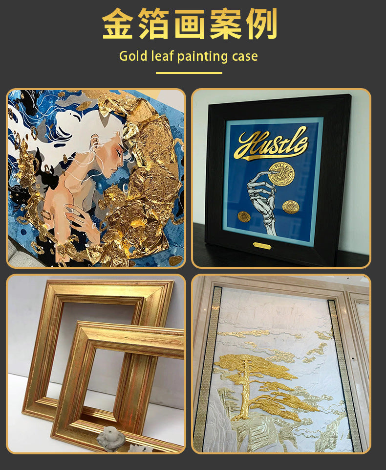 GoldenMaster Factory Gold foil notebook [24K Pure Gold Foil Paper] Gold Content 98% Gold, Large Factory Spot Gold Outdoor Gold Foil Paper - GoldenMaster