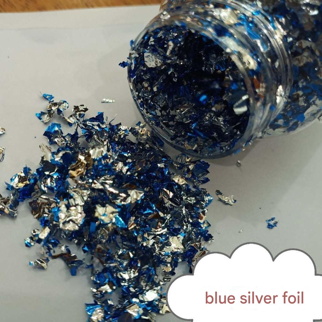 GoldenMaster Multicolor Broken Gold Foil Nail Art Resin Glue Decorated Broken Gold Foil Silver Foil - GoldenMaster