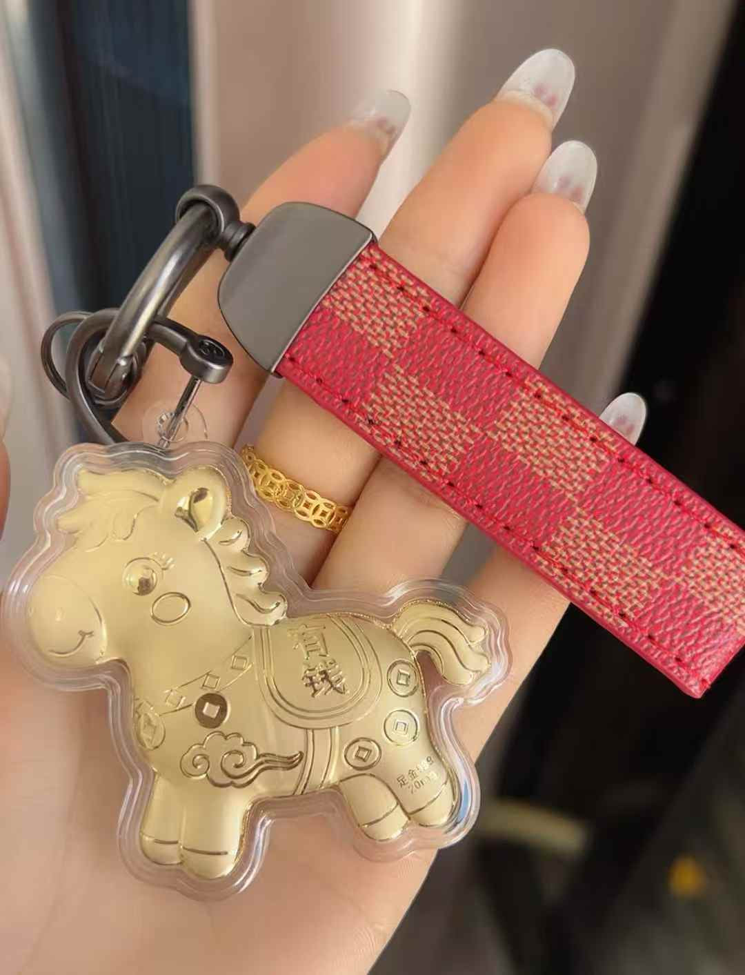 GoldenMasterFactory 24K 999 gold foil pendant accessories, mobile phone pendants, trailer pendants, key pendants - GoldenMaster