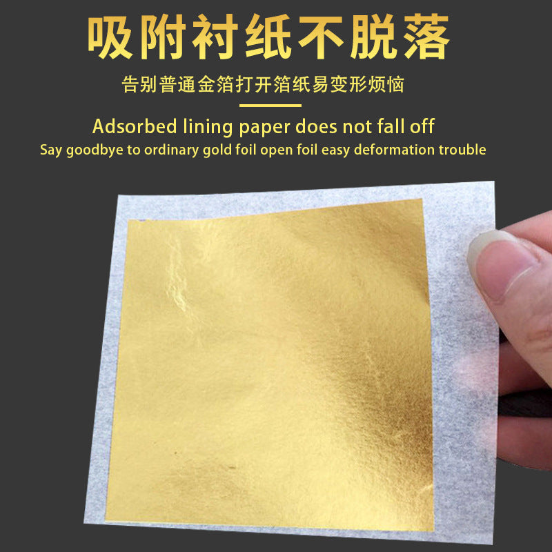 GoldenMaster Factory Gold foil notebook [24K Pure Gold Foil Paper] Gold Content 98% Gold, Large Factory Spot Gold Outdoor Gold Foil Paper - GoldenMaster