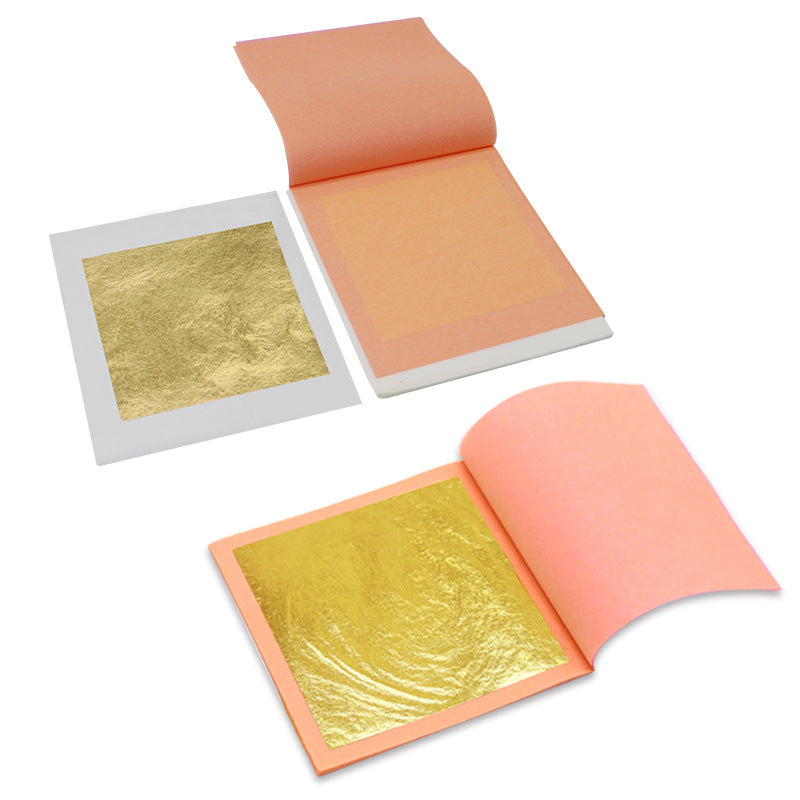 GoldenMaster Factory Gold foil notebook [24K Pure Gold Foil Paper] Gold Content 98% Gold, Large Factory Spot Gold Outdoor Gold Foil Paper - GoldenMaster