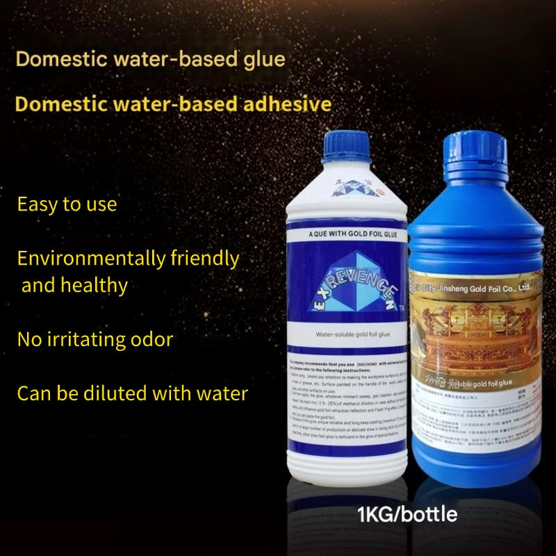 GoldenMaster Gold Foil Manufacturer Wholesale Water-Based Gold Foil Glue with Good Adhesion, Suitable for Large Application Areas - GoldenMaster