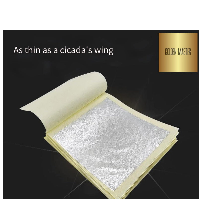 GoldenMasterFactory gold foil furniture craft painting ceiling decoration with 99 real silver foil - GoldenMaster
