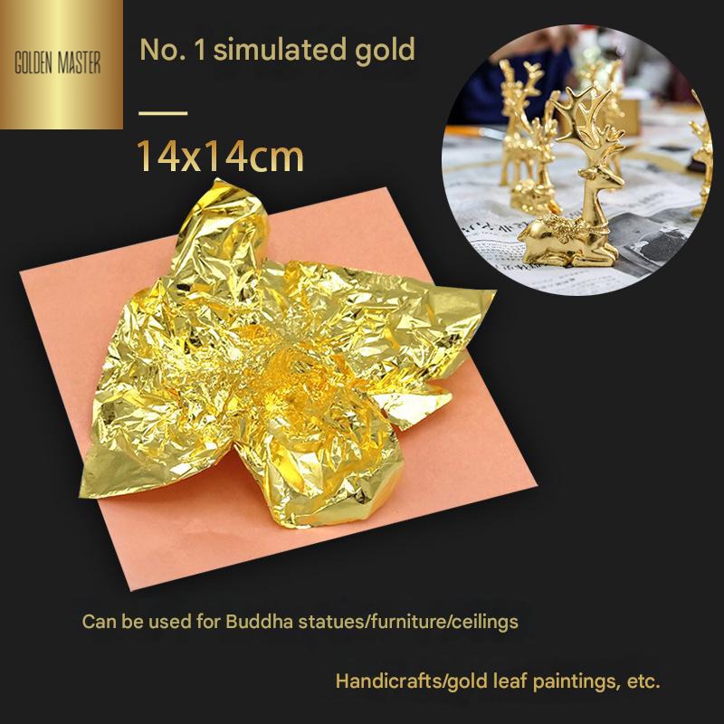 GoldenMaster factory simulated gold foil paper beauty essence liquid gold foil light luxury white wine cup gold foil aromatherapy soap craft gold platinum - GoldenMaster