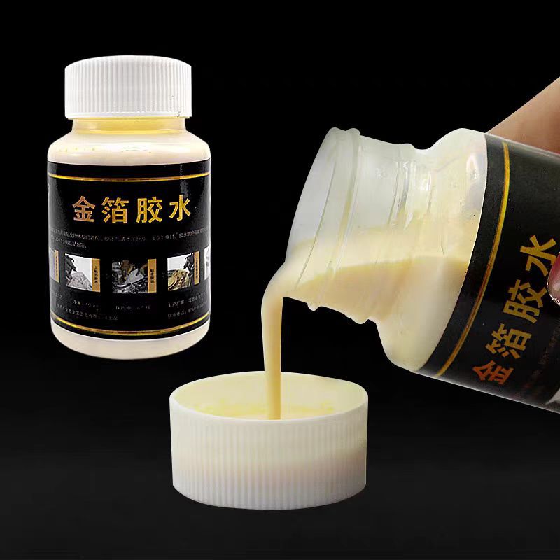 GoldenMaster Engineering Goldleaf Gold Foil Experience Pack Gold Foil Sticker Glue Set Crafts Painting Silver Foil Taiwan Imitation Gold Foil Handmade - GoldenMaster