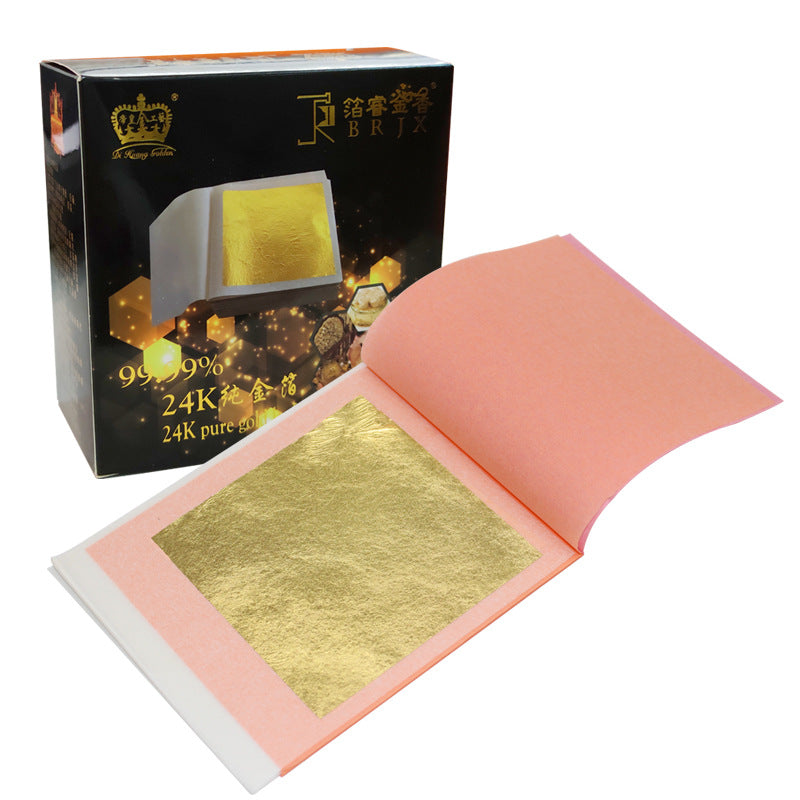 GoldenMaster 8*8CM 24k pure gold leaf gold foil various craft Buddha statue decoration gold foil - GoldenMaster