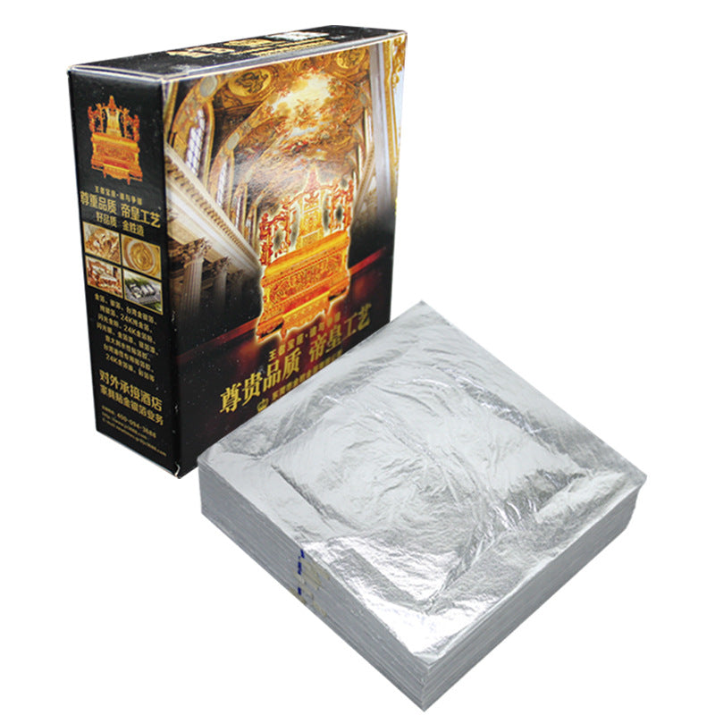 GoldenMater factory direct sales of silver foil, gold foil does not curl or open, cracks can be used to make wrinkles, silver foil effect for ceiling - GoldenMaster