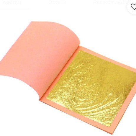 GoldenMaster Factory Gold foil notebook [24K Pure Gold Foil Paper] Gold Content 98% Gold, Large Factory Spot Gold Outdoor Gold Foil Paper - GoldenMaster