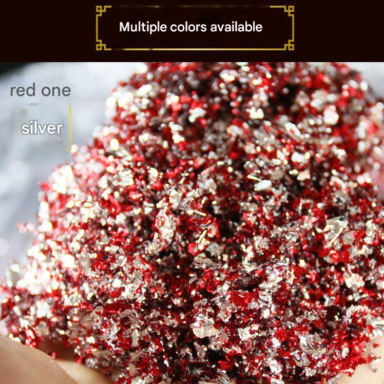 GoldenMaster Multicolor Broken Gold Foil Nail Art Resin Glue Decorated Broken Gold Foil Silver Foil - GoldenMaster