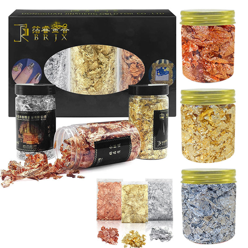 GoldenMaster manufacturers spot gold foil paper, stickers, gold foil painting, DIY broken gold foil bottle filling, broken silver foil support customization - GoldenMaster