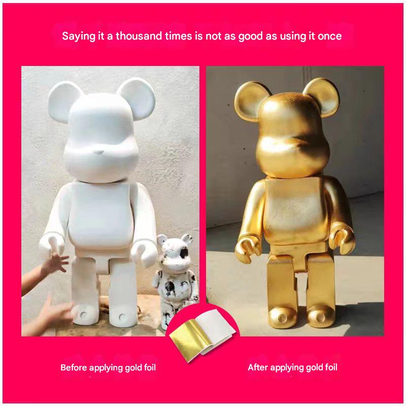 GoldenMaster Engineering Goldleaf Gold Foil Experience Pack Gold Foil Sticker Glue Set Crafts Painting Silver Foil Taiwan Imitation Gold Foil Handmade - GoldenMaster