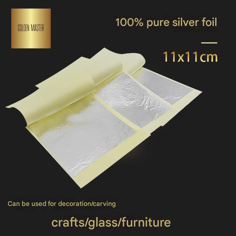 GoldenMasterFactory gold foil furniture craft painting ceiling decoration with 99 real silver foil - GoldenMaster