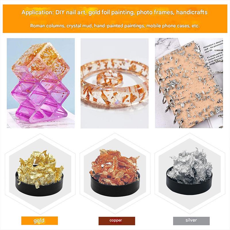 GoldenMaster manufacturers spot gold foil paper, stickers, gold foil painting, DIY broken gold foil bottle filling, broken silver foil support customization - GoldenMaster