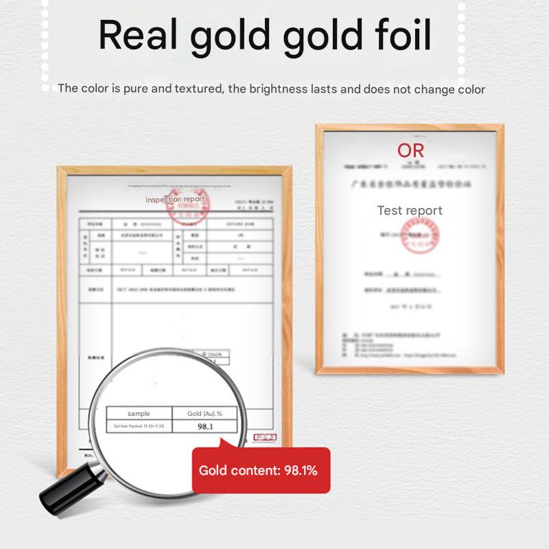 GoldenMaster Factory Gold foil notebook [24K Pure Gold Foil Paper] Gold Content 98% Gold, Large Factory Spot Gold Outdoor Gold Foil Paper - GoldenMaster