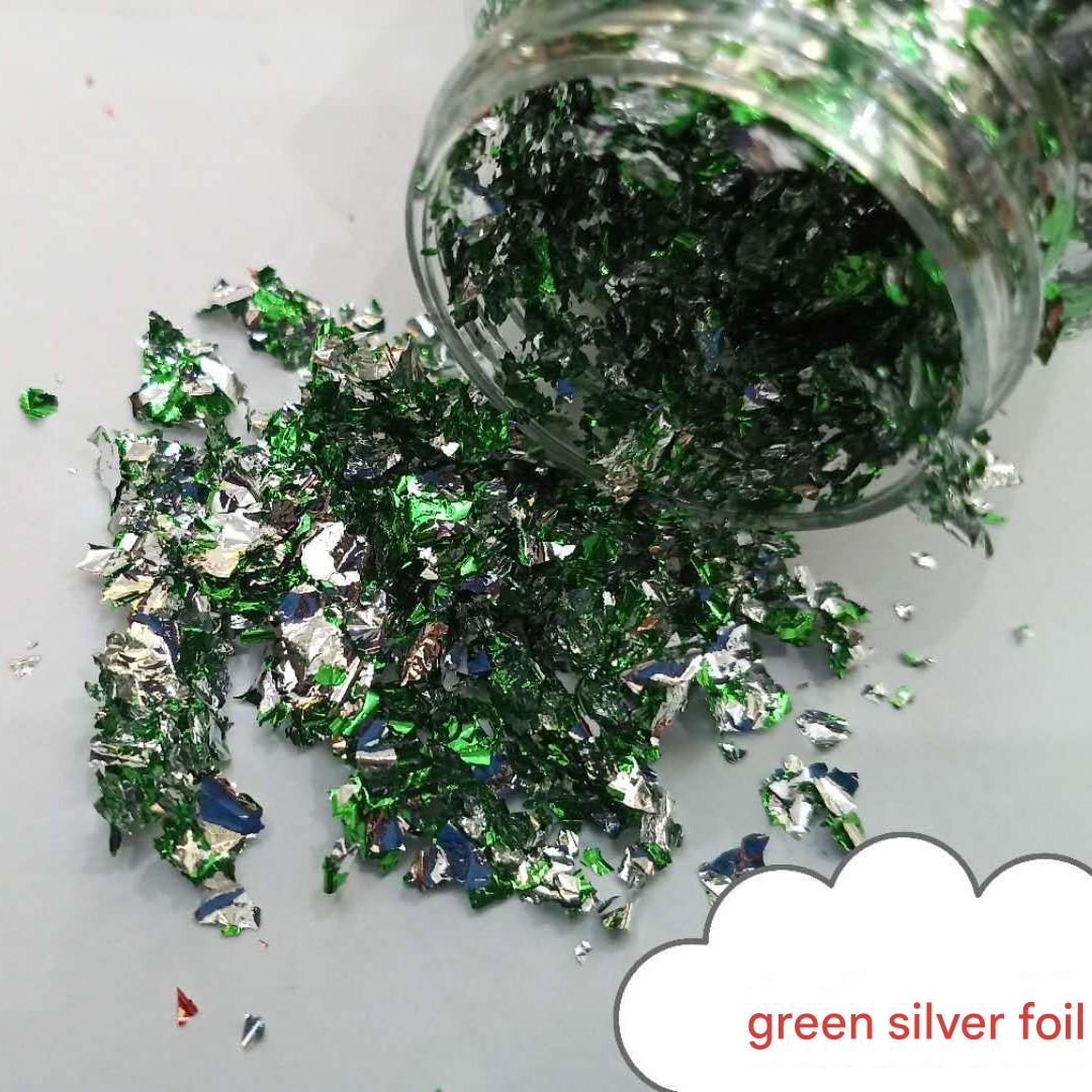 GoldenMaster Multicolor Broken Gold Foil Nail Art Resin Glue Decorated Broken Gold Foil Silver Foil - GoldenMaster