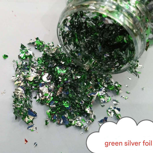 GoldenMaster Multicolor Broken Gold Foil Nail Art Resin Glue Decorated Broken Gold Foil Silver Foil - GoldenMaster